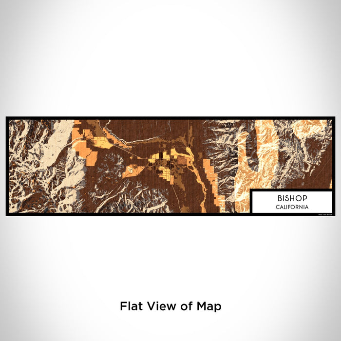 Flat View of Map Custom Bishop California Map Enamel Mug in Ember