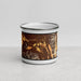 Front View Custom Bishop California Map Enamel Mug in Ember