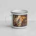 Left View Custom Bishop California Map Enamel Mug in Ember