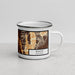 Right View Custom Bishop California Map Enamel Mug in Ember