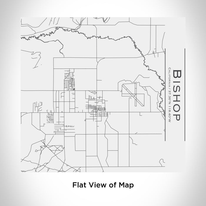 Rendered View of Bishop California Map Engraving on 17oz Stainless Steel Insulated Tumbler in White