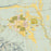 Bishop California Map Print in Woodblock Style Zoomed In Close Up Showing Details