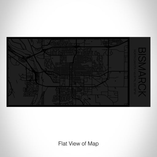 Rendered View of Bismarck North Dakota Map on 17oz Stainless Steel Insulated Cola Bottle in Stainless in Matte Black