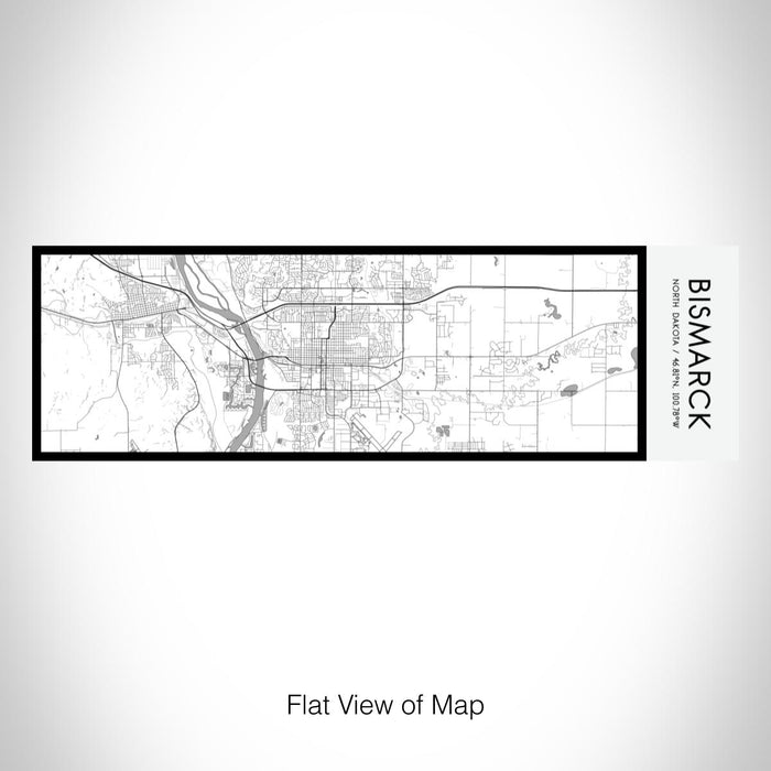 Rendered View of Bismarck North Dakota Map on 10oz Stainless Steel Insulated Cup in Classic with Sliding Lid