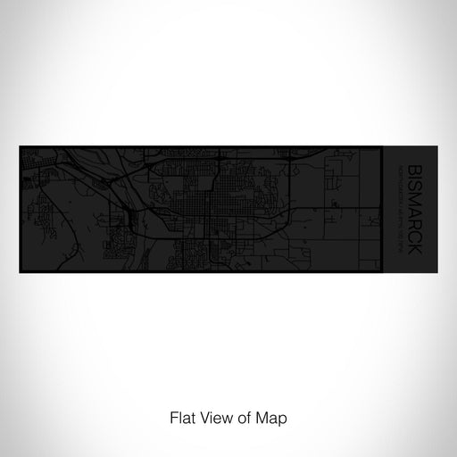 Rendered View of Bismarck North Dakota Map on 10oz Stainless Steel Insulated Cup in Matte Black with Sliding Lid