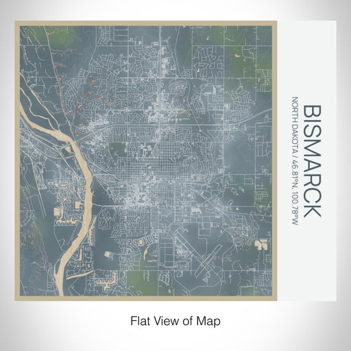 Rendered View of Bismarck North Dakota Map on 17oz Stainless Steel Insulated Tumbler in Afternoon Map Style