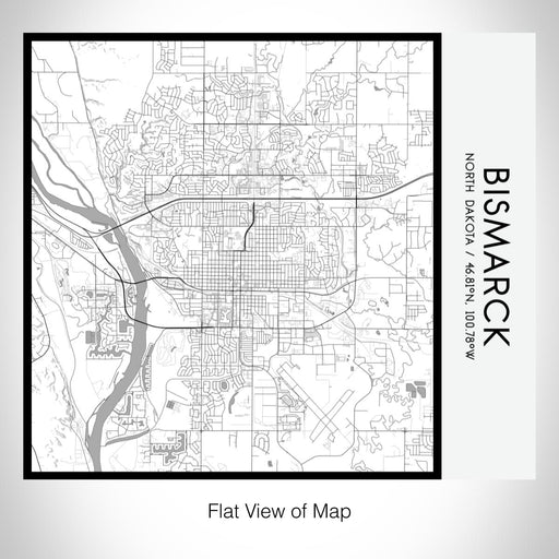 Rendered View of Bismarck North Dakota Map on 17oz Stainless Steel Insulated Tumbler in Classic Map Style