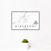 12x18 Blackfoot Idaho Map Print Landscape Orientation in Classic Style With Small Cactus Plant in White Planter