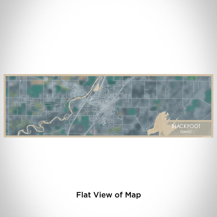 Flat View of Map Custom Blackfoot Idaho Map Enamel Mug in Afternoon