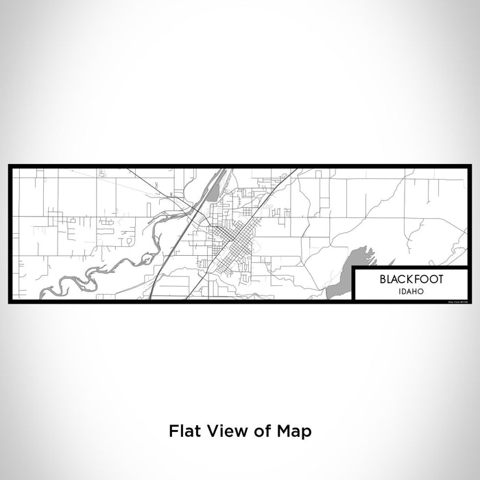 Flat View of Map Custom Blackfoot Idaho Map Enamel Mug in Classic