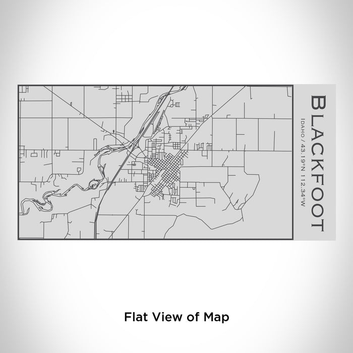 Rendered View of Blackfoot Idaho Map Engraving on 17oz Stainless Steel Insulated Cola Bottle