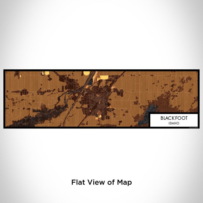 Flat View of Map Custom Blackfoot Idaho Map Enamel Mug in Ember