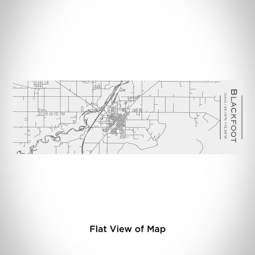 Rendered View of Blackfoot Idaho Map Engraving on 10oz Stainless Steel Insulated Cup with Sliding Lid in White