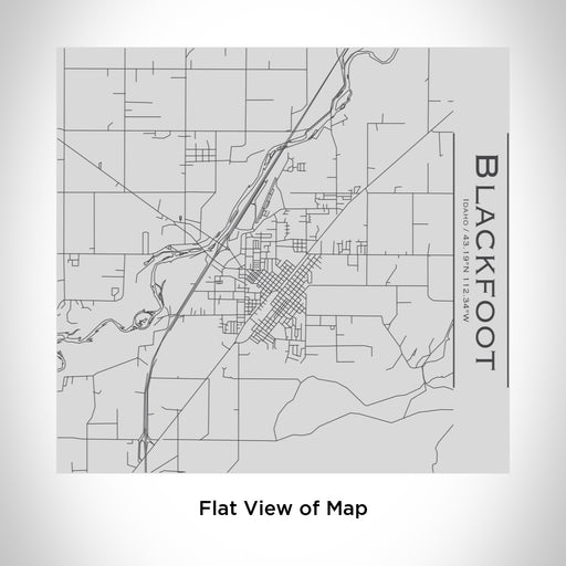 Rendered View of Blackfoot Idaho Map Engraving on 17oz Stainless Steel Insulated Tumbler