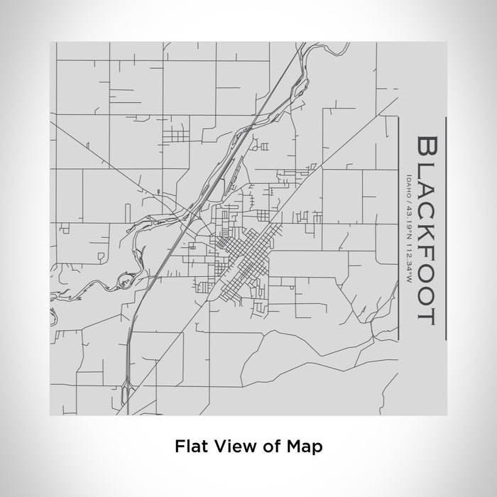 Rendered View of Blackfoot Idaho Map Engraving on 17oz Stainless Steel Insulated Tumbler