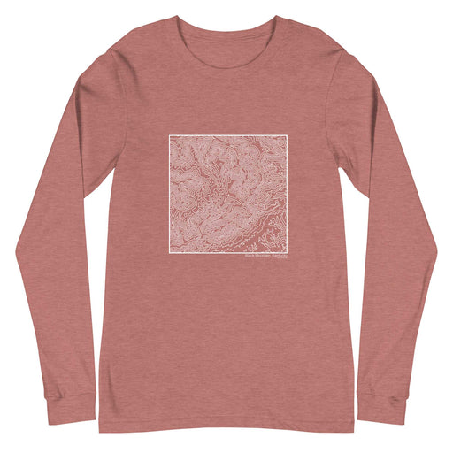 Black Mountain Kentucky Topographic  Map Unisex Long-Sleeve T-shirt with City inscription in Heather Mauve