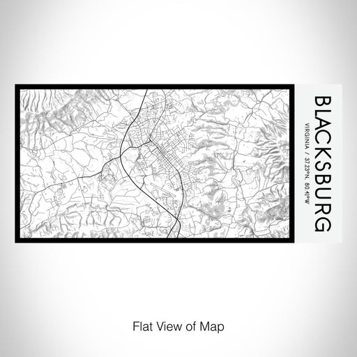 Rendered View of Blacksburg Virginia Map on 17oz Stainless Steel Insulated Bottle with printed classic style map
