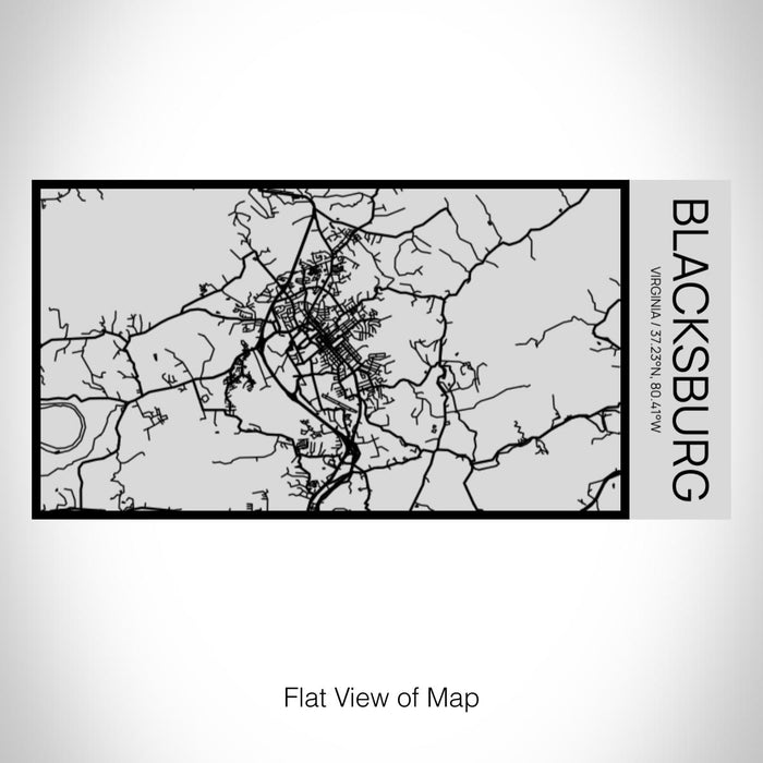 Rendered View of Blacksburg Virginia Map on 17oz Stainless Steel Insulated Cola Bottle in Stainless