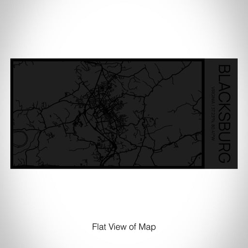 Rendered View of Blacksburg Virginia Map on 17oz Stainless Steel Insulated Cola Bottle in Stainless in Matte Black