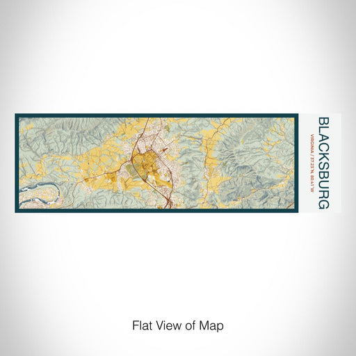 Rendered View of Blacksburg Virginia Map on 10oz Stainless Steel Insulated Cup in Woodblock with Sliding Lid