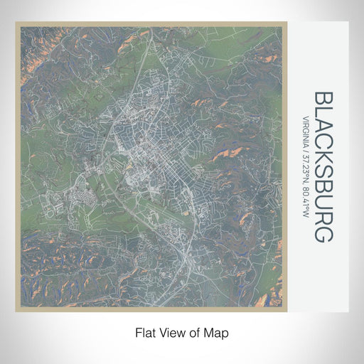 Rendered View of Blacksburg Virginia Map on 17oz Stainless Steel Insulated Tumbler in Afternoon Map Style