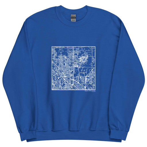 Blaine Minnesota  Map Unisex Crewneck Sweater with City inscription in Royal Blue
