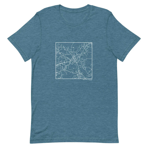 Blairsville Georgia  Map Unisex T-Shirt with City inscription in Heather Teal