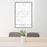 24x36 Bloomfield New Mexico Map Print Portrait Orientation in Classic Style Behind 2 Chairs Table and Potted Plant