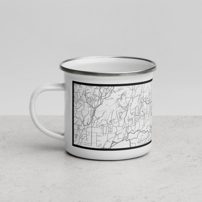 Left View Custom Bloomfield New Mexico Map Enamel Mug in Classic