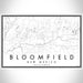 Bloomfield New Mexico Map Print Landscape Orientation in Classic Style With Shaded Background