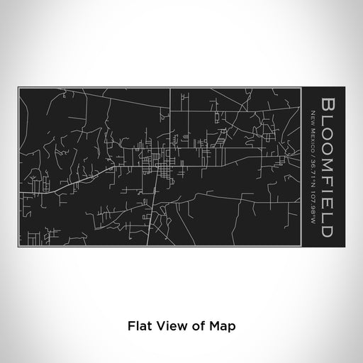 Rendered View of Bloomfield New Mexico Map Engraving on 17oz Stainless Steel Insulated Cola Bottle in Black