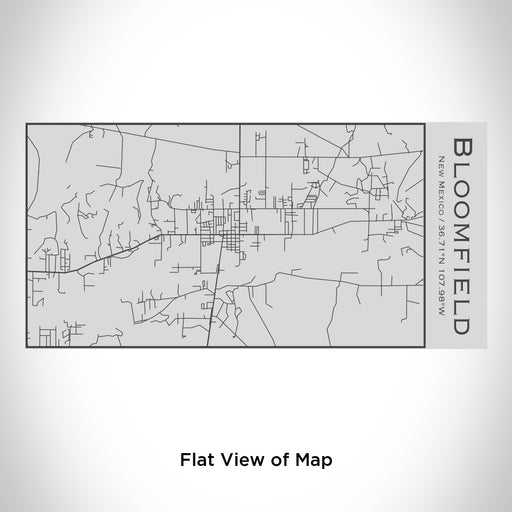 Rendered View of Bloomfield New Mexico Map Engraving on 17oz Stainless Steel Insulated Cola Bottle