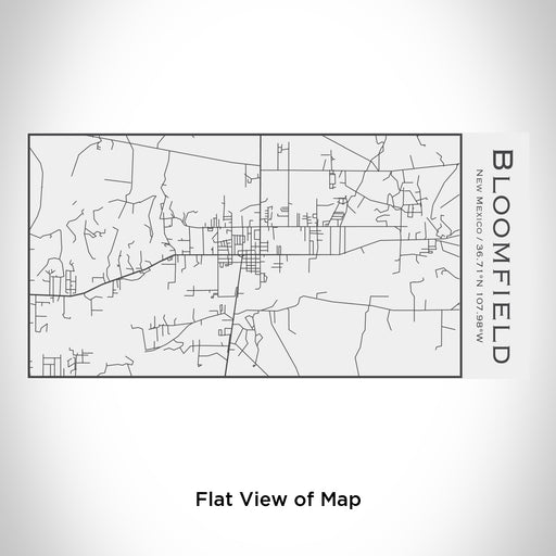 Rendered View of Bloomfield New Mexico Map Engraving on 17oz Stainless Steel Insulated Cola Bottle in White