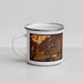 Left View Custom Bloomfield New Mexico Map Enamel Mug in Ember