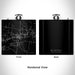 Rendered View of Bloomfield New Mexico Map Engraving on 6oz Stainless Steel Flask in Black