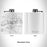 Rendered View of Bloomfield New Mexico Map Engraving on 6oz Stainless Steel Flask in White