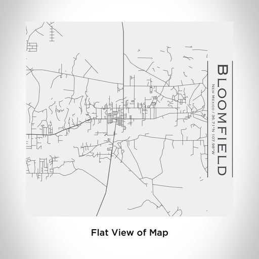 Rendered View of Bloomfield New Mexico Map Engraving on 17oz Stainless Steel Insulated Tumbler in White