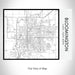Rendered View of Bloomington Illinois Map on 20oz Stainless Steel Insulated Bottle with Bamboo Top with printed classic style map