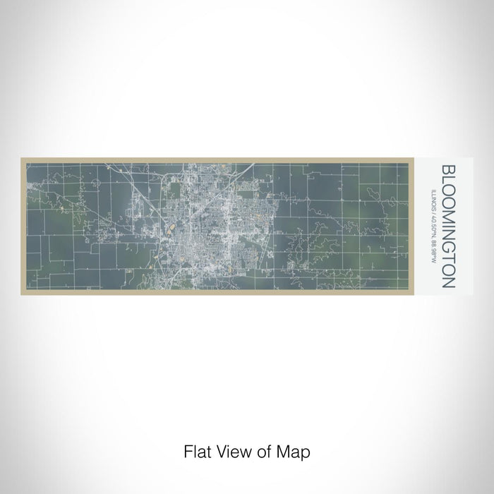 Rendered View of Bloomington Illinois Map on 10oz Stainless Steel Insulated Cup in Afternoon with Sliding Lid