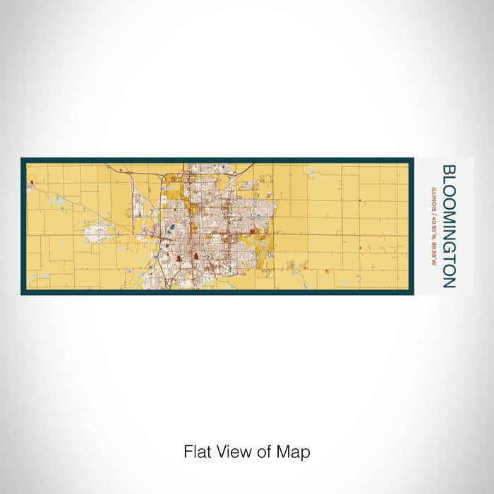 Rendered View of Bloomington Illinois Map on 10oz Stainless Steel Insulated Cup in Woodblock with Sliding Lid