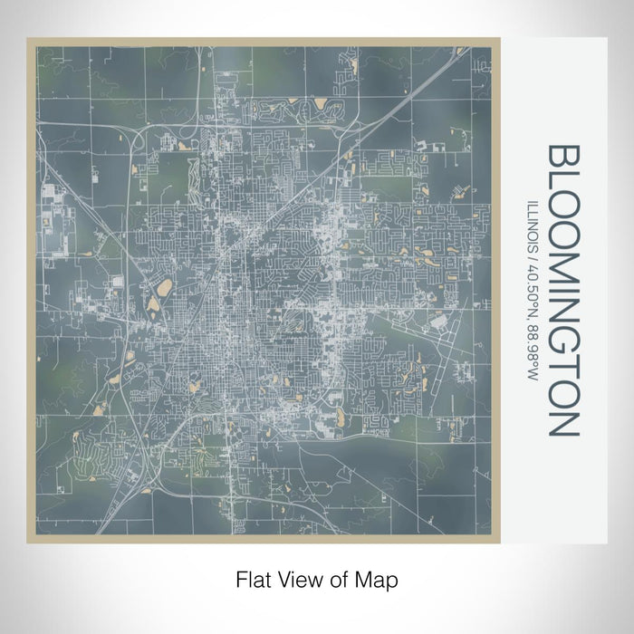 Rendered View of Bloomington Illinois Map on 17oz Stainless Steel Insulated Tumbler in Afternoon Map Style