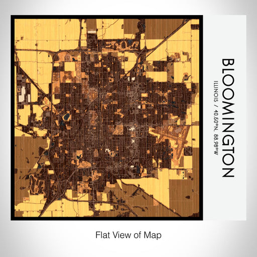Rendered View of Bloomington Illinois Map on 17oz Stainless Steel Insulated Tumbler in Ember Map Style