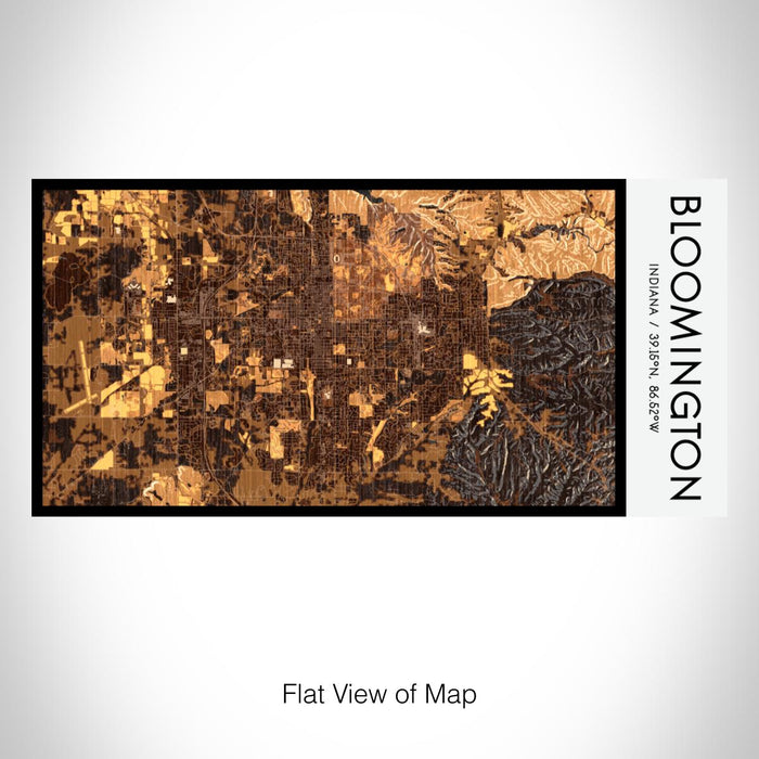 Rendered View of Bloomington Indiana Map on 17oz Stainless Steel Insulated Bottle with printed ember style map