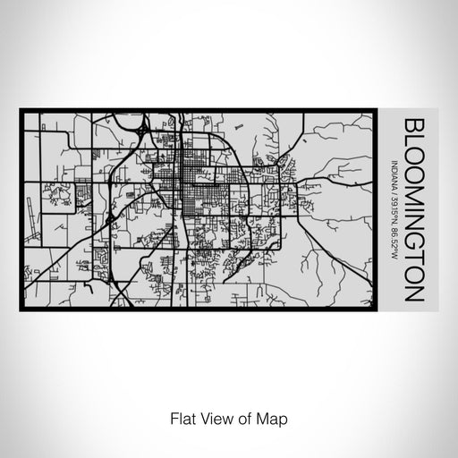Rendered View of Bloomington Indiana Map on 17oz Stainless Steel Insulated Cola Bottle in Stainless