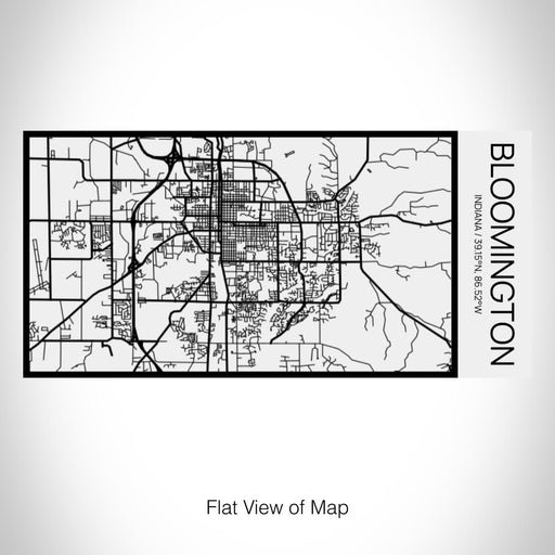 Rendered View of Bloomington Indiana Map on 17oz Stainless Steel Insulated Cola Bottle in Stainless in Matte White
