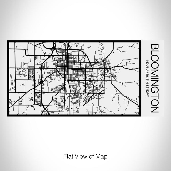 Rendered View of Bloomington Indiana Map on 17oz Stainless Steel Insulated Cola Bottle in Stainless in Matte White