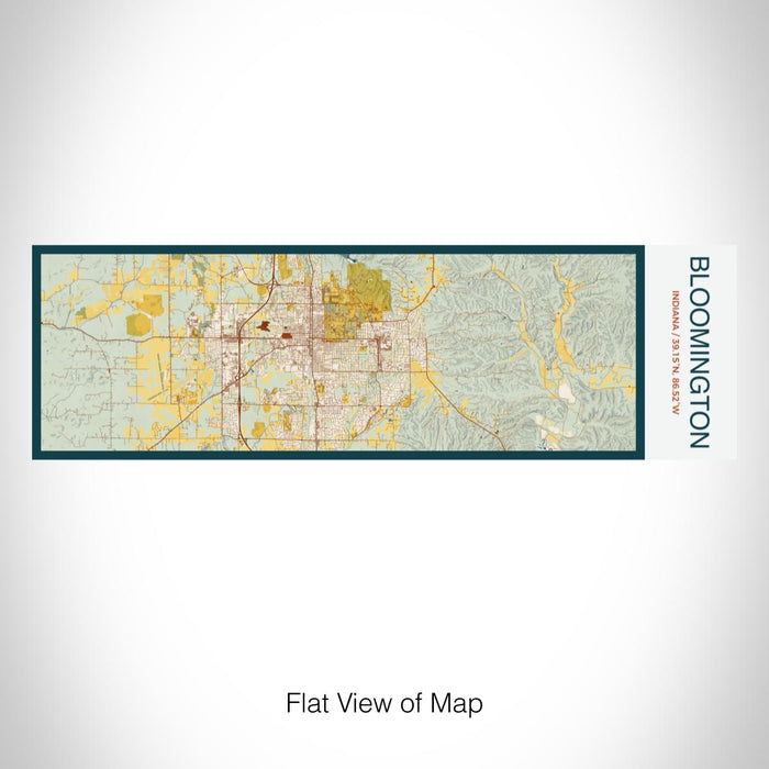 Rendered View of Bloomington Indiana Map on 10oz Stainless Steel Insulated Cup in Woodblock with Sliding Lid