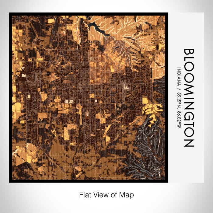 Rendered View of Bloomington Indiana Map on 17oz Stainless Steel Insulated Tumbler in Ember Map Style