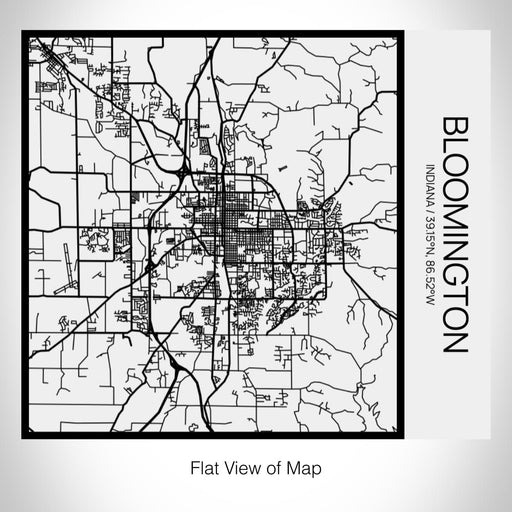 Rendered View of Bloomington Indiana Map on 17oz Stainless Steel Insulated Tumbler in Matte White with Tactile Lines