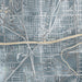 Blue Island Illinois Map Print in Afternoon Style Zoomed In Close Up Showing Details